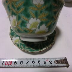 ★明宝窯、伊賀金糸、有田、菓子皿と湯飲み、★10点、★ご接待に、刻印有、画像の物、花絵柄、★購入金額は食器にしては高額でした、★綺麗、★お手数をおかけしますプロフィール必読ですの画像