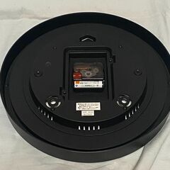 シンプル　黒色　掛け時計　直径30.5㎝　動作確認済みの画像