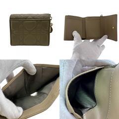 ディオール Dior 二つ折り財布 カナージュ レディディオール ブラウンの画像