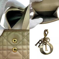 ディオール Dior 二つ折り財布 カナージュ レディディオール ブラウンの画像