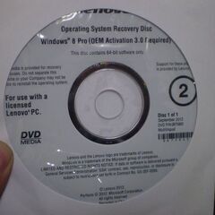Windows　8　リカバリーディスク？２枚 の画像