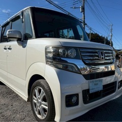 AA評価4点 N-BOXカスタム 両側パワスラ★総額27.8万円★車検2年 内外装機関良好♪社外ナビ TV Bカメラ BT音楽 ETC 修復歴なし♪人気のパールホワイト！の画像