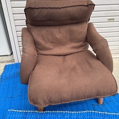 1人用ソファ・リクライニング、オットマン付きの画像