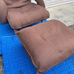 1人用ソファ・リクライニング、オットマン付きの画像