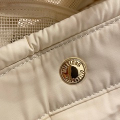 【美品】犬キャリーバッグ　milliong ミリオン　コットンキャンディバッグ バニラクリームの画像