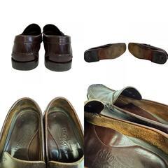 サルヴァトーレフェラガモ Salvatore Ferragamo 27 ローファー モンクストラップ ブラウンの画像