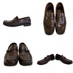 サルヴァトーレフェラガモ Salvatore Ferragamo 27 ローファー モンクストラップ ブラウンの画像