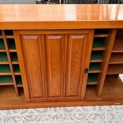 下駄箱 【十万石印】幅150cm 木製 収納力あり 和モダンの画像