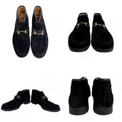 グッチ GUCCI 26.5 ローファー ホースビット モカシン ブラックの画像