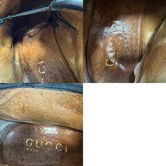 グッチ GUCCI 26.5 ローファー ホースビット モカシン ブラックの画像