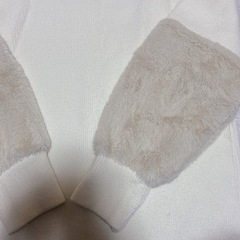 OLIVE des OLIVE ホワイト 長袖ニットワンピースの画像