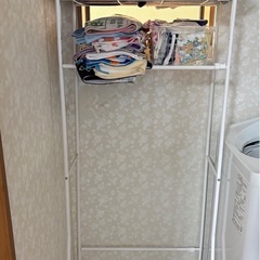 (お引取り商談中)ワゴン、洗濯機ラックセット(画像1.2)の画像