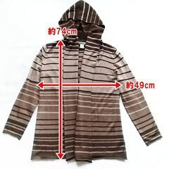 フード付きカーディガンの画像