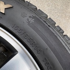 スズキ純正　ホイール　　ホワイトレタースタッドレスの画像