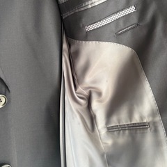 メンズ　スーツ　黒　フォーマルの画像