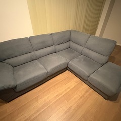 ニトリ　コーナー　カウチソファ　グレーの画像