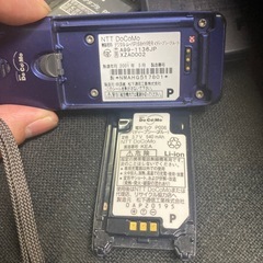 ドコモ ムーバ P158 携帯電と充電ケーブルとスタンド　ジャンク品の画像