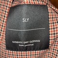 SLY ロングコート　コート　
千鳥柄の画像