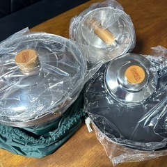 【新品未使用】CAMPECO ステンレスクッカー3ピースセットの画像