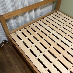 無印　ベッドフレーム　セミダブルの画像