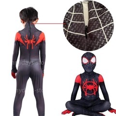 スパイダーマン 子供服 コスプレ マイルズ モラレス 衣装 男の子 110の画像