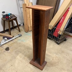 木製CDラック 縦型 ブラウンの画像