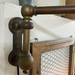 真鍮ダークブラウン メタル ブラケットライトの画像