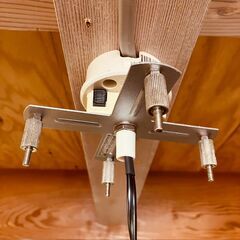 ニトリ ４灯シーリングライト Nウッドリング（ダークブラウン）の画像