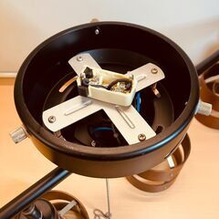 ニトリ ４灯シーリングライト Nウッドリング（ダークブラウン）の画像