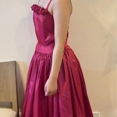 ローズピンク　ロングドレス　140の画像