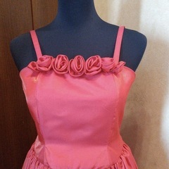 ローズピンク　ロングドレス　140の画像