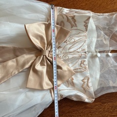 ゴールド　刺繍　ロングドレス　160の画像