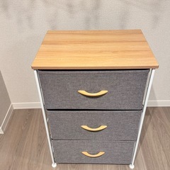 コンパクト◎折りたたみチェスト 棚 3段の画像