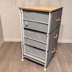 コンパクト◎折りたたみチェスト 棚 3段の画像