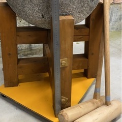 石臼　餅つき　もちつき　杵付き　木台付きの画像