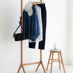 新品  ♡  daily CLIP  無垢のハンガーラック  ♡の画像