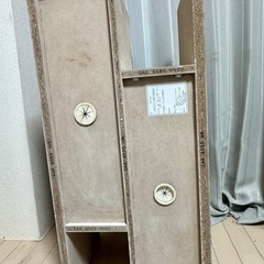 テレビ台 ラック 幅84cm 高さ40cm ナチュラルブラウン ホワイト 白 32V型対応 配線穴付 TVボード ローボード ガレンタ GAR-4085の画像