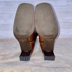 COUNTRYVIEW本革ロングブーツ 23cm ブラウン スクエアトゥ 日本製の画像