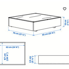【IKEA】ヴァルドー ベッド下収納 定価4,544円の画像