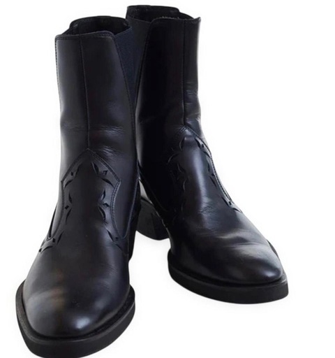 NO ID ウエスタンチェルシーブーツ 25㎝　BLACK