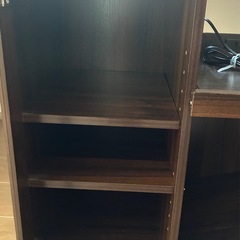 レンジラック　食器棚　ダークブラウンの画像