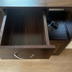 レンジラック　食器棚　ダークブラウンの画像