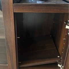 レンジラック　食器棚　ダークブラウンの画像