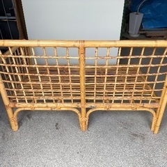☆昭和レトロ　ラタン(籐)の家具　ソファ 幅106cmの画像