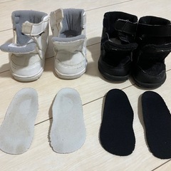 asics ハイカット2足セット ホワイト ブラック スクスク SUKU2の画像