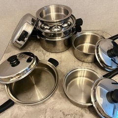 Amway（アムウェイ）クィーン クックウェア 21ピースセット ステンレス鍋 フルセットの画像