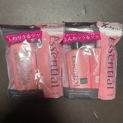 キュレルのボディケアセットとエッシェンシャルのシャンプー、コンディショナーセットとOXYの洗顔料です。の画像