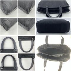 PRADA プラダ ハンドバッグ トートバッグ テスートナイロン プラハンドル プラスチック ブラック 黒 B8363 トライアングル 三角ロゴプレート 白タグの画像