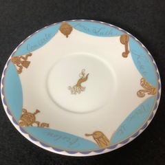 昭和レトロ　ノベルティ　資生堂　デミタスカップ&ソーサー　非売品　花椿会　金彩の画像