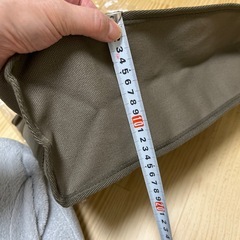 キャパス生地　カーキ　トートバックの画像